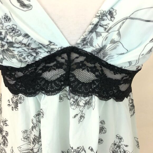 Apt 9 Tiffany Blue and Black Sexy Nightgown Small - Picture 3 of 11